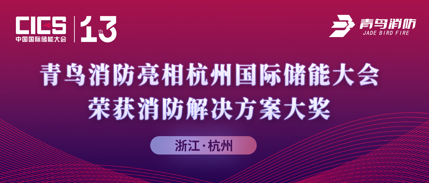 青鳥消防亮相杭州國際儲能大會，榮獲消防解決方案大獎